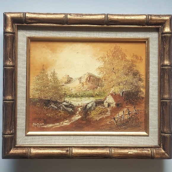 Vintage Art - Landscape Oil on Canvas By MARINO 🖌 - Picture 1 of 16
